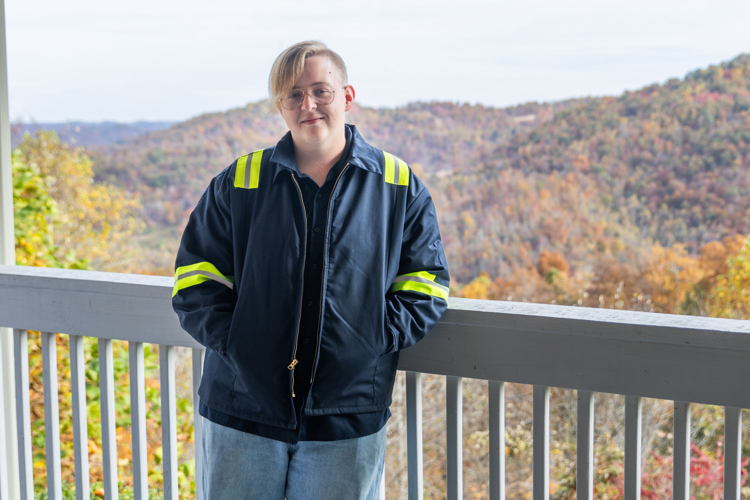 a person standing on a deck