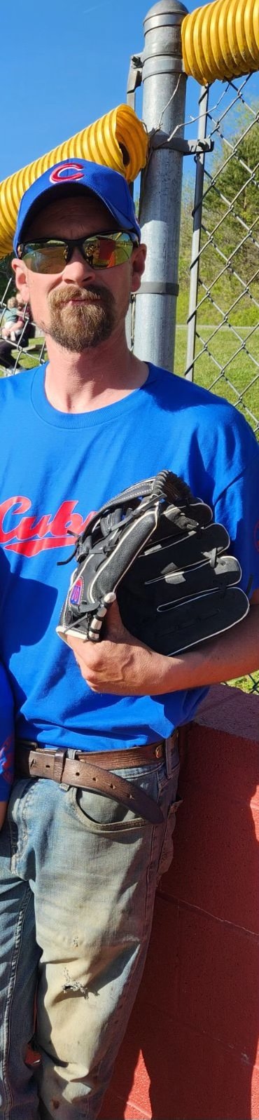 a person holding a baseball glove