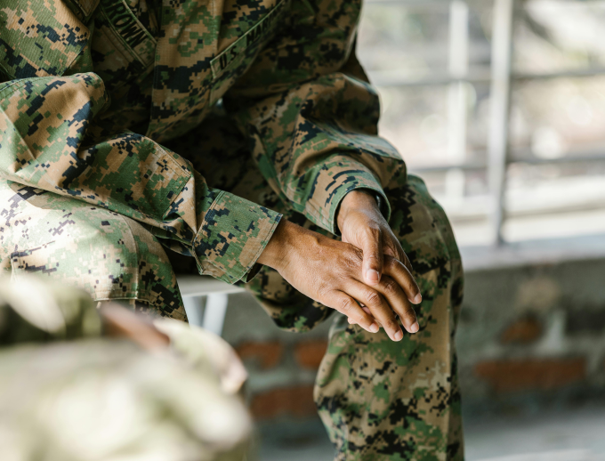 a person in military uniform